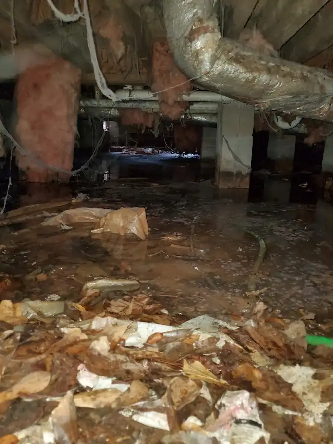 Crawl space flood assessment for Commercial Water Damage Restoration in Southborough