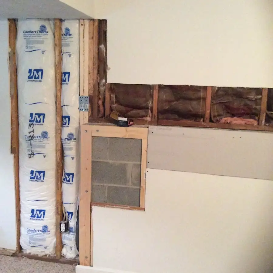Wall insulation replacement during Structural Drying in Southborough